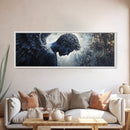 Serene Angel Framed Canvas Print Dark Angels Wall Art Moody Painting Elegant Bedroom Art Goddess Inspired Original Living Room Decor
