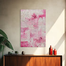 Romantic Calligraphy Art Framed Canvas Print Pink Abstract Wall Art Wabi Sabi Inspired Living Room Decor Moody Aesthetic