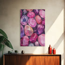 Gemstone Painting Canvas Print Vibrant Abstract Art Geometric Wall Art Pink Orange Wall Art Living Room Decor Modern Aesthetic