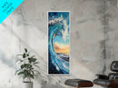 Breaking Wave, surf wall art, ocean painting, seascape painting, Hawaii art, nautical painting, Canvas Print