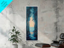 Forest at Dusk, Dark Romance Painting, Moody Art, Vertical Wall Art, Cottagecore Wall Art, Above Bed Art, Rustic Décor