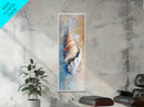 Spiral Shell Painting, Coastal Decor, Nautical Wall Art, Beach House Art, Textured Painting, Framed Canvas Print, Ocean Art