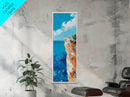 Cliff Edge Painting, Rustic Wall Art, Nautical Wall Art, Coastal Landscape Art, Canvas Print, Above Sofa Art, Living Room Art, Gift Idea