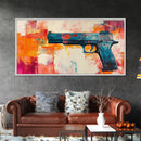 Graffiti wall art, framed canvas print, extra wide art, modern pop art, bold abstract painting, vibrant wall decor, contemporary art