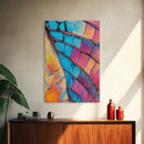 Abstract texture, pink abstract art, teal wall art, mosaic wall art, framed canvas print, geometric wall art, colorful home decor