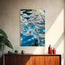 Water Reflection, abstract art, teal wall art, coastal decor, wabi sabi art, minimalist art, framed canvas print, wall decor