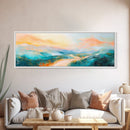 Pastel Sunset Landscape Canvas Print Mountain Wall Art, Serene Home Decor, Nature Painting, Bedroom Artwork, Minimalist Wall Decor