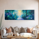 Lush Jungle Pathway Painting Tropical Rainforest Wall Art Greenery Nature Decor Vibrant Botanical Artwork Boho Living Room