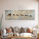 Rustic Fossil Texture Framed Canvas Print Earthy Neutral Wall Art, Modern Abstract Rock Art, Unique Office or Living Room Decor