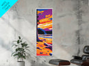 Lakeside Sunset, Serene Nature Art, Framed Canvas Print, Vibrant Landscape Art, Rustic Cabin Decor, Living Room Wall Art, Fall Vibes