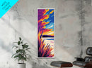 Wheat Field, Sunset Landscape Art, Framed Canvas Print, Fall Home Decor, Warm Earthy Tones, Nature Wall Art, Cozy Living Room Art