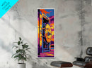 Bank Vault, Abstract Industrial Art, Bold Metal Print, Dramatic Surreal Decor, Unique Office Wall Art, Framed Canvas Print