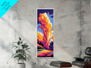 Fiery Eruption, Abstract Explosion, Framed Canvas Print, Nature Power Art, Bold Statement Wall Art, Home Office Decor, Modern Art