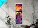 Sunset Dock, Lakeside Wall Art, Peaceful Canvas Print, Beach House Decor, Summer Home Art, Living Room Wall Art, Tranquil Artwork