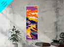 Sunset Boats, Vibrant Lake Scene, Framed Canvas Print, Nautical Wall Art, Living Room Art, Colorful Landscape, Coastal Decor, Cabin Art