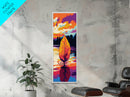 Floating Leaf, Autumn Reflection, Framed Canvas Print, Fall Wall Art, Nature Inspired Decor, Modern Minimalist Art, Bedroom Artwork