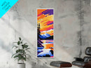 Mountain Lake View, Alpine Landscape, Snowy Peaks, Framed Canvas Print, Nature Wall Art, Rustic Home Decor, Winter Aesthetic, Gift Idea