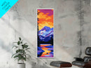Majestic Mountain River, Snowy Forest, Framed Canvas Print, Cabin Wall Art, Cozy Lodge Decor, Alpine Retreat, Christmas Gift