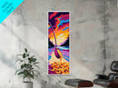 Golden Flow, Surreal Art, Fantasy Landscape, Vibrant Painting, Canvas Print, Unique Wall Art, Living Room Decor, Bold Colors