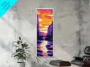 Canyon Sunset, Bridge Wall Art, Vibrant Nature, Travel Decor, Canvas Print, Living Room Art, Warm Color Palette, Gift Idea