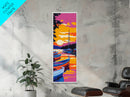 Docked Boats, Lake Sunset, Vibrant Wall Art, Nautical Decor, Canvas Print, Living Room Accent, Modern Boho Art, Gift Idea