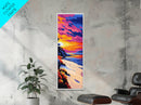 Coastal Sunset, Beach Landscape, Colorful Seascape, Relaxing Art, Canvas Print, Living Room Wall Art, Nature Inspired, Gift Idea