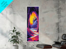 Cave Sunset, Moody Landscape Art, Vibrant Wall Art, Framed Canvas Print, Nature Aesthetic, Adventure Decor, Office Art, Modern Art
