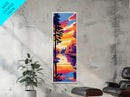 Autumn Reflection, Cozy Home Decor, Rustic Art, Framed Canvas Print, Warm Sunset, Cabin Wall Art, Fall Aesthetic, Living Room Art