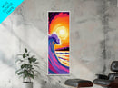 Sunset Road, Mountain Landscape, Wanderlust Art, Framed Canvas Print, Travel Aesthetic, Adventure Decor, Nature Lover Gift, Cabin Art