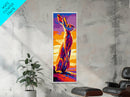 Vibrant Rabbit, Colorful Animal Art, Wildlife Aesthetic, Framed Canvas Print, Whimsical Home Decor, Kids Room Art, Modern Pop Art, Boho