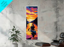 Sunset Canoe Trip, Outdoor Adventure, Wilderness Art, Landscape Canvas Print, Cabin Decor, Living Room Wall Art, Nature Inspired