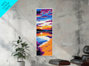 Tranquil Beach Sunset, Serene Ocean View, Relaxing Wall Art, Coastal Home Decor, Modern Canvas Print, Minimalist Landscape