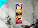 Hammock Retreat, Lake Sunset, Relaxing Art, Framed Canvas Print, Bedroom Wall Art, Peaceful Landscape, Outdoor Vibes Painting