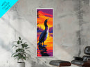 Loon, Standing, Water, Sunset, Canvas Print, Wildlife Art, Nature Lover Gift, Birdwatcher Art, Rustic Wall Decor, Autumn Wall Art