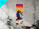 Coastal Rock, Ocean Sunset, Beach Decor, Framed Canvas Print, Vibrant Landscape, Seaside Wall Art, Living Room Art, Rustic Coastal Decor