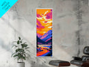 Sunset River, Modern Landscape Wall Art, Vibrant Nature Decor, Living Room Canvas Print, Boho Aesthetic, Gift Idea, Autumn Home Accent