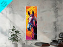 Western Horse, Cowboy Art, Rustic Farmhouse Decor, Equestrian Wall Art, Country Home Framed Canvas Print, Barn Accent, Gift Idea
