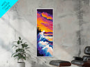 Surf Wave, Tropical Beach Wall Art, Nautical Home Decor, Office Framed Canvas Print, Ocean Vibes, Gift for Beach Lovers