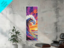 Ocean Wave, Sunset Art, Surfing Wall Art, Coastal Beach Decor, Vibrant Seascape, Modern Home Decor, Canvas Print, Living Room Art