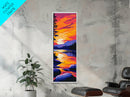 River Reflection, Sunset Landscape, Tranquil Nature Art, Vibrant Wilderness Scene, Cozy Home Decor, Canvas Print, Living Room Art