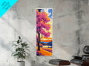 Vibrant Autumn Tree, Framed Canvas Print, Colorful Landscape, Nature Wall Art, Bright Fall Decor, Living Room Art, Boho Home Style