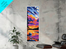 Majestic Sky View, Canvas Print, Dramatic Sunset Clouds, Vibrant Nature Art, Dreamy Home Decor, Colorful Landscape, Relaxing Wall Art