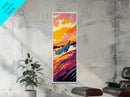 Speeding Boat Scene, Canvas Print, Dynamic Ocean Art, Waves Painting, Coastal Living Decor, Nautical Wall Art, Adventure Home Style