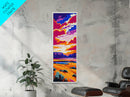 Desert Canyon Sunset, Canvas Print, Vibrant Western Landscape, Sky Wall Art, Rustic Home Decor, Adventure Aesthetic, Modern Southwest