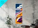 Rocky Beach Waves, Canvas Print, Coastal Landscape Art, Ocean Scene, Serene Nautical Decor, Beach House Wall Art, Home Accent