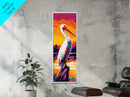 Majestic Pelican Artwork, Canvas Print, Vibrant Coastal Wildlife, Nature-Inspired Wall Decor, Beach House Aesthetic, Animal Art