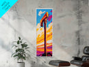 Towering Hammer Sunset, Framed Canvas Print, Fantasy Artwork, Bold Abstract Decor, Dramatic Home Accent, Unique Wall Art, Gift Idea