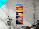 River Sunset, Nature, Canvas Print, Rustic Wall Art, Lodge Home Decor, Tranquil Water Scene, Cabin Artwork, Vibrant Nature Print