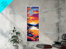 Sunset Reflection, Mountains, Framed Canvas Print, Tranquil Nature Art, Relaxing Home Decor, Lake Scene Wall Art, Cabin Aesthetic Print