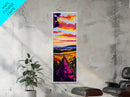 Vineyard Sunset, Rolling Hills, Canvas Print, Wine Lover Wall Art, Rustic Farmhouse Decor, Scenic Landscape Art, Warm Color Palette